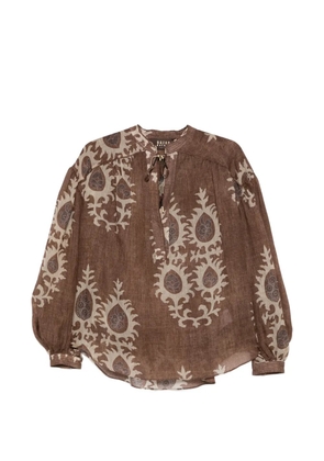 Bazar Deluxe floral-print blouse - Brown