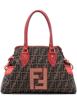 Fendi Pre-Owned 2000-2010 Zucca Canvas Etniko Grommet tote bag - Brown