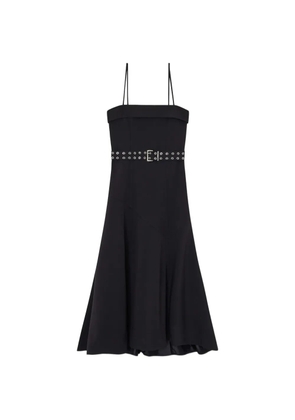 GANNI belted midi dress - Black