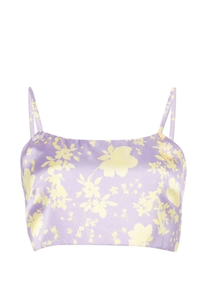Catalina D'anglade floral tie-back top - Purple