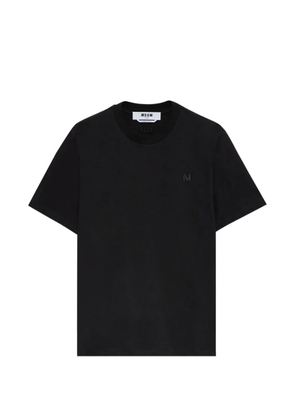 MSGM letter-detail T-shirt - Black
