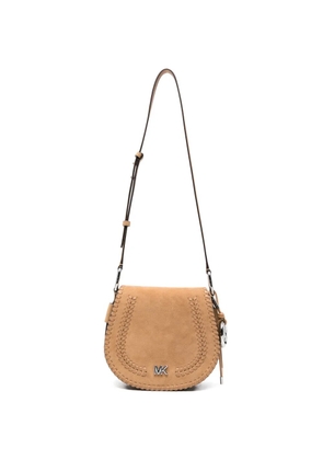 Michael Michael Kors Josie logo suede cross body bag - Neutrals