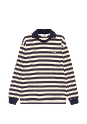 MSGM striped long-sleeve T-shirt - Blue
