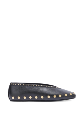 GANNI studded ballet flats - Black