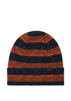 Paul Smith striped beanie hat - Blue