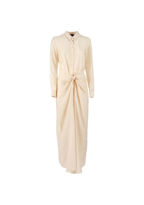 Emporio Armani tie-front midi dress - Neutrals