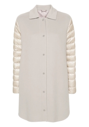 Herno panelled puffer coat - Neutrals