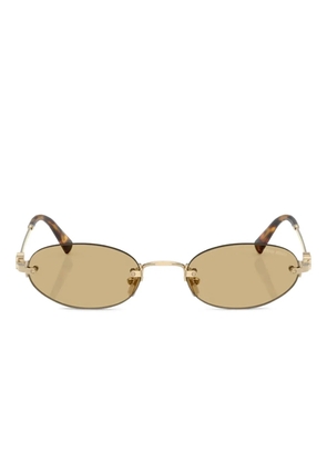 Miu Miu Eyewear A54S Sole oval-frame sunglasses - Gold