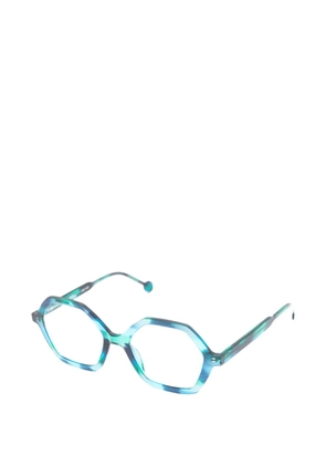 L.A. EYEWORKS Crumpet geometric glasses - Blue