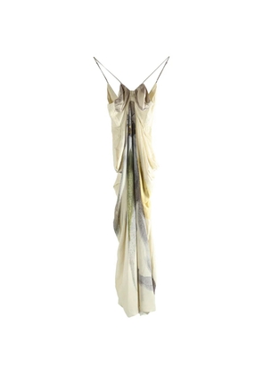 YANGKEHAN rear-zip sleeveless maxi dress - Neutrals