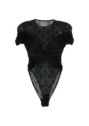 Marine Serre draped jersey bodysuit - Black