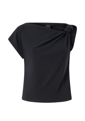 PINKO Marlena draped asymmetric-neck top - Black