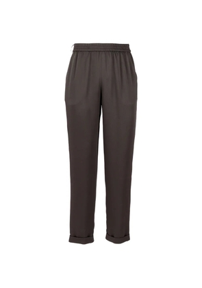 Emporio Armani elasticated tapered trousers - Brown