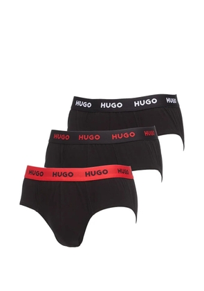 HUGO logo hip briefs - Black