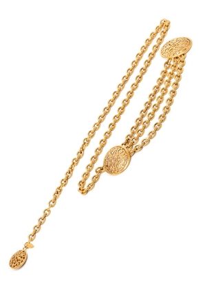 CHANEL Pre-Owned 1980-1990 Gold Plated CC Medallion Chain Link belt