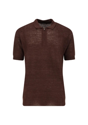 Corneliani half-zip polo shirt - Brown