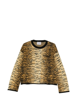 MOSCHINO JEANS tiger-print sweater - Yellow