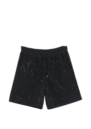 VENUJA drawstring crystal-embellished shorts - Black