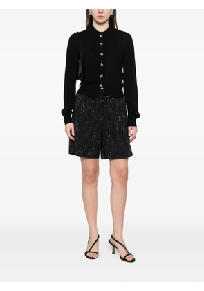 VENUJA drawstring crystal-embellished shorts - Black
