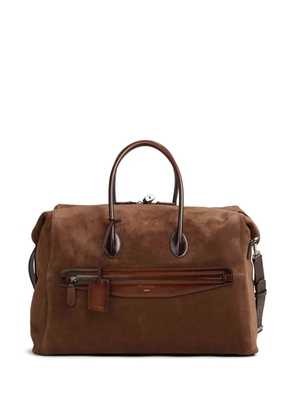 Santoni suede tote bag - Brown