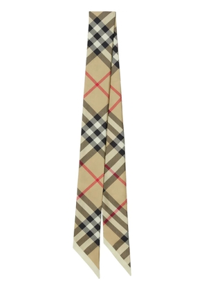 Burberry Vintage Check skinny silk scarf - Neutrals
