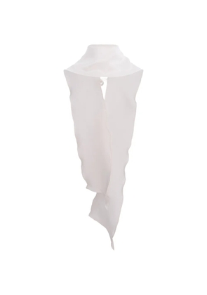 MANURÍ donna silk scarf - White