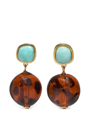 Lizzie Fortunato Pia square-frame earrings - Gold