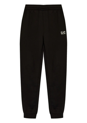 Ea7 Emporio Armani logo-print jersey track pants - Black