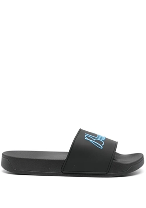 BLUE SKY INN 3D-logo open-toe slides - Black