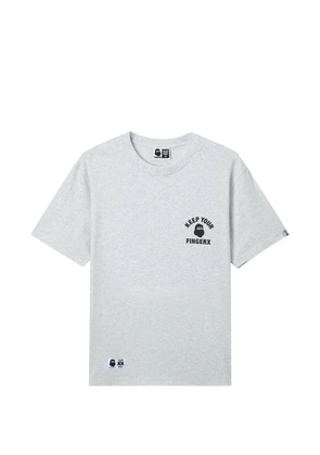 FINGERCROXX logo-print T-shirt - Grey