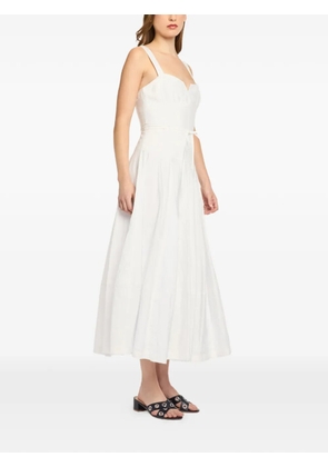 Cinq A Sept Jerome sweetheart-neck tie midi dress - White