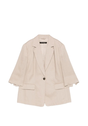 Marina Rinaldi Mrnsabadel buttoned blazer - Neutrals