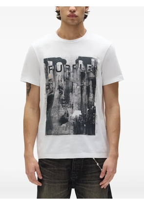 Purple Brand abstract-print T-shirt - White