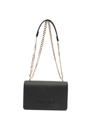 LIU JO medium embossed-logo cross body bag - Black