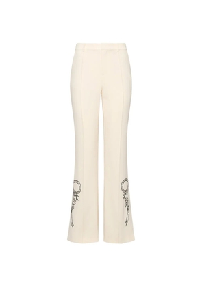 Cinq A Sept Abeline floral-detail trousers - Neutrals