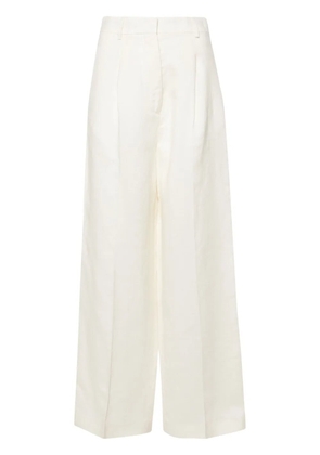 JW Anderson logo-stripe palazzo pants - Neutrals