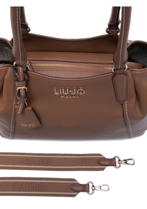 LIU JO logo-plaque tote bag - Brown