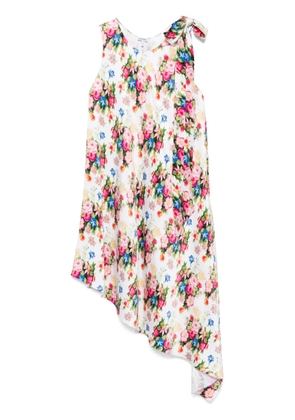 LOEWE asymmetric midi dress - White