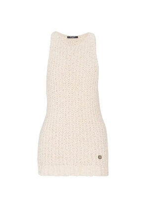 Balmain logo-detail vest - Neutrals