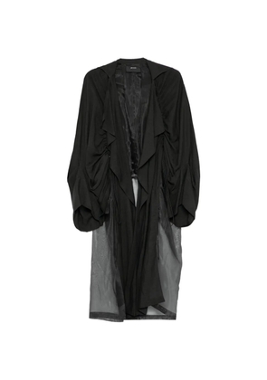 GAZ DE LIN shirred coat - Black