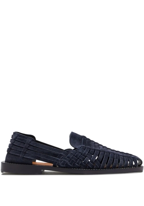 Brunello Cucinelli woven suede loafers - Blue