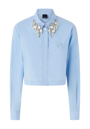 PINKO embroidered-logo shirt - Blue