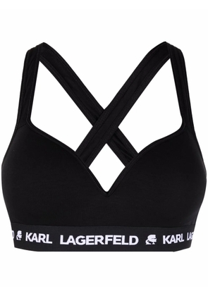 Karl Lagerfeld logo-underband bra - Black