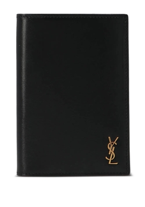 Saint Laurent logo-plaque cardholder - Black