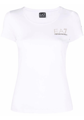 Ea7 Emporio Armani logo-print short-sleeved T-shirt - White