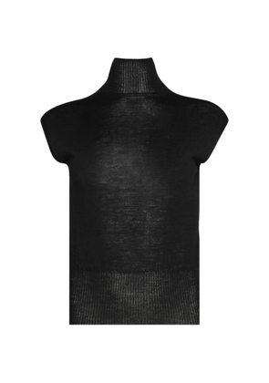 Rick Owens turtleneck knitted vest - Black