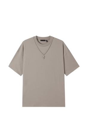 FIVE CM necklace round-neck T-shirt - Neutrals