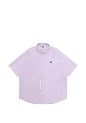 AAPE BY *A BATHING APE® logo button-up shirt - Purple