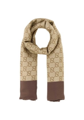 Gucci printed twill scarf - Neutrals