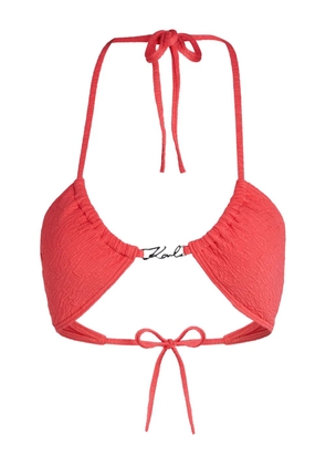 Karl Lagerfeld DNA textured bikini top